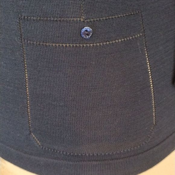 Audrey Talbott Carmel Navy Blue Button Down Cardigan - Picture 5 of 16